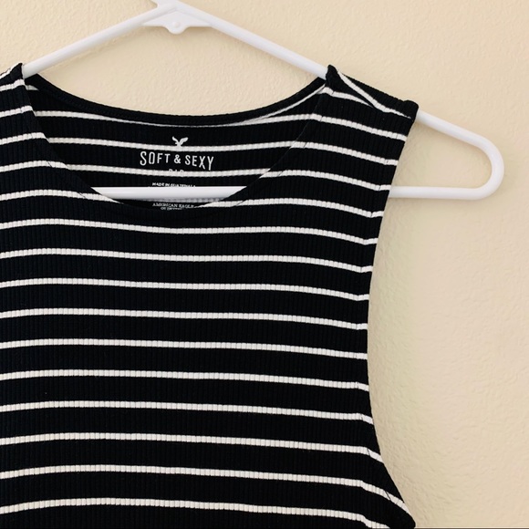 American Eagle Striped Long Strings Wrap Top - Picture 4 of 4